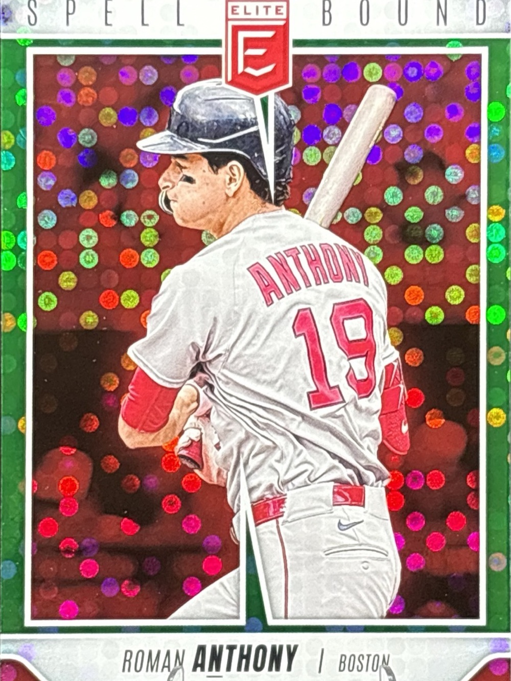 Panini Elite Roman Anthony Baseball Card - Green Shimmer Prizm